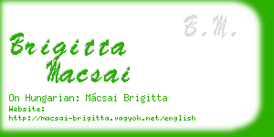 brigitta macsai business card