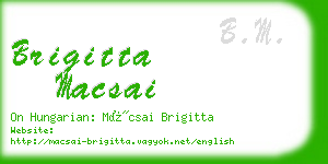 brigitta macsai business card